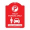 Signmission Valet Parking Tow Away Zone W/ Car Graphic, Red & White Aluminum Sign, 18" x 24", RW-1824-22761 A-DES-RW-1824-22761 - alternate 1